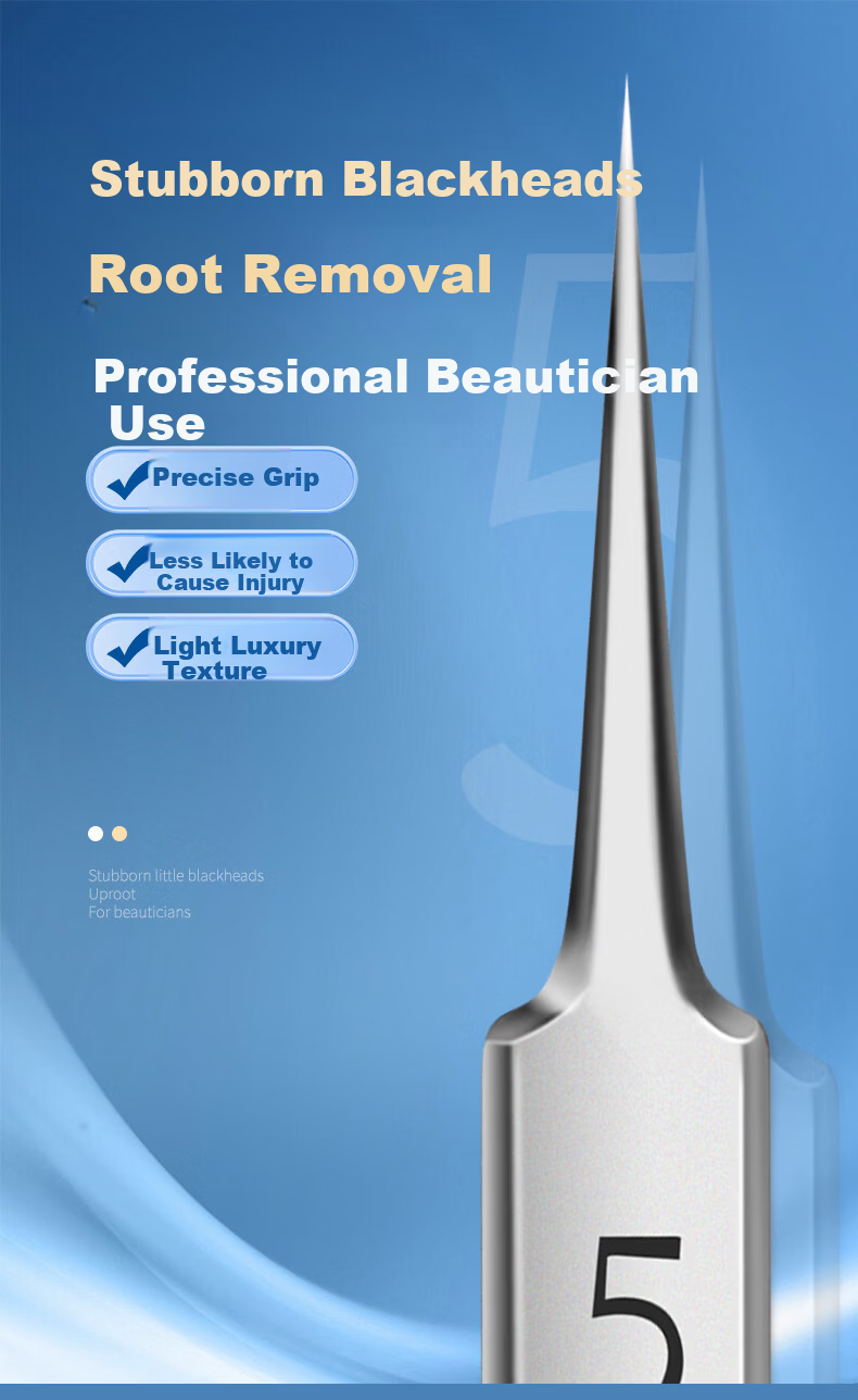 Jianggong Japanese Cell Extractor Blackhead Tweezer Tool for Closed Comedones Acne Pimple Removal Set Professional Beauty Salon Use 1