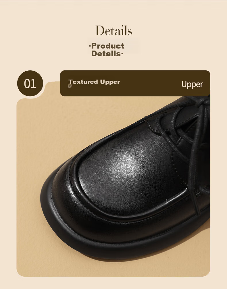 MULINSEN Women's Autumn Winter Fashion Versatile Loafers Thick Sole Height Increasing Commuter Leather Shoes Black Size 39 5