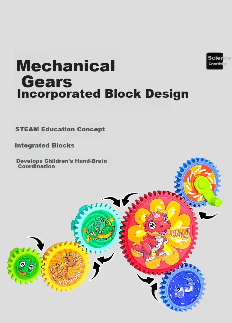 TAOTAOTIANCAI Versatile Electric Gear Building Blocks DIY Educational Toy for Boys, Assembly for Ages 3-6, Birthday Gift, Creative 4