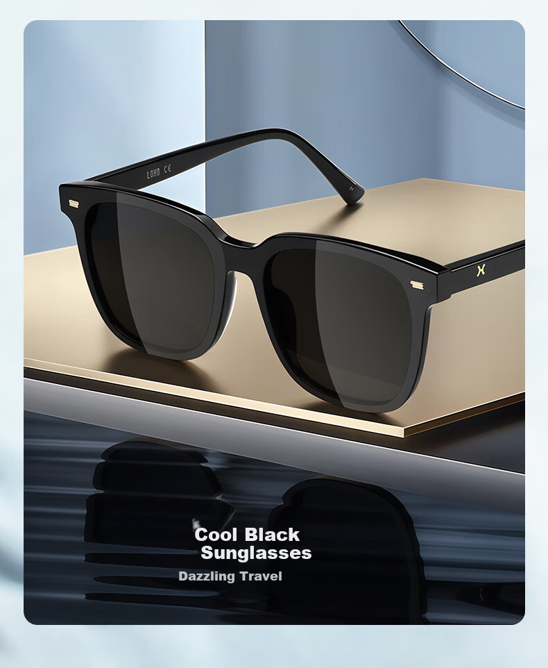 LOHO 2026 New Polarized Sunglasses UV Protection Oversized Square Slimming Driving Glasses GM Protective Eyewear 3