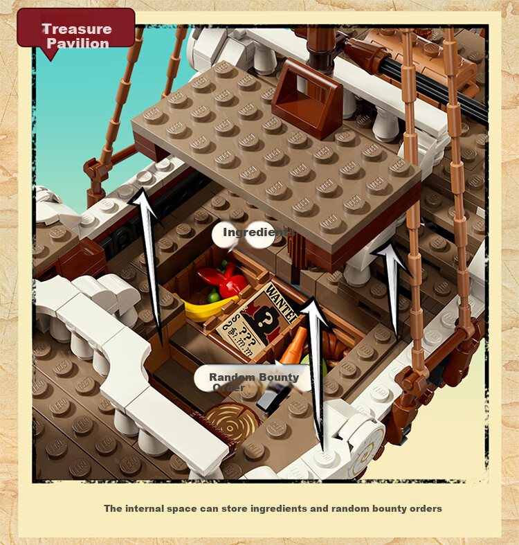 LEGO Pirate Ship 75639 One Piece Adventure Melon Luffy Ship Toy for Boys And Girls Children's Day Gift Decoratio 6