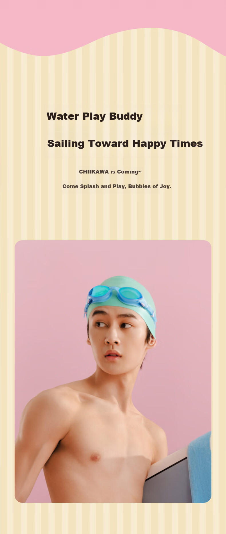 Speedo | CHIIKAWA Series Playful Print Silicone Waterproof Adult Swimming Cap 2