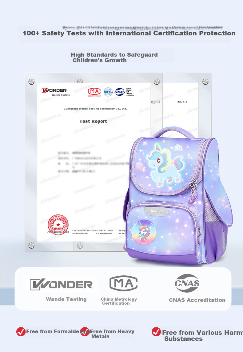 Herder Kids School Backpack 2025 New Model Grade 1-3 Cloud Sensing Spine Protection Ultra-Lightweight Unisex Shoulder Bag 2