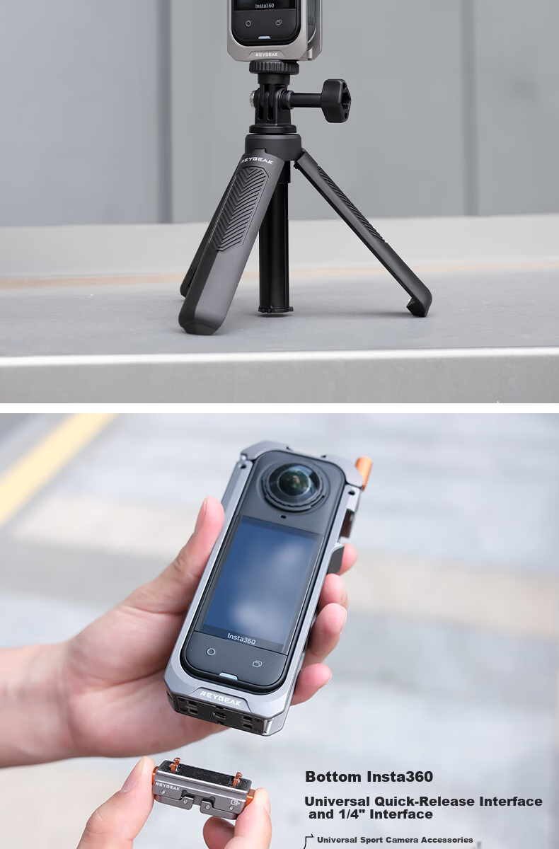 REYGEAK Rotatable Metal Magnetic Quick Release Base Mount Adapter Bracket Accessories for Insta360 Ace Pro/Pro2/X5 2