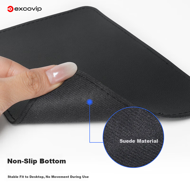 EXCO Vintage Orange Pink Leather Small Mouse Pad Portable Edge-Locked Waterproof Mini Mouse Mat Compact Office Use Unisex 1055 5