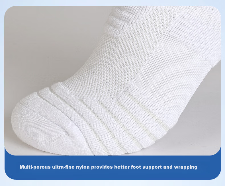 Under Armour Sports Socks [3 Pairs] Running Basketball Badminton Marathon Low-Cut Non-Slip Cotton Socks White L 27