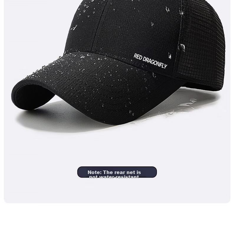 RED DRAGONFLY Men's Summer Breathable Mesh Baseball Cap Outdoor Casual Hiking Fishing Sunshade Duckbill Hat Sun Protection Cap 15