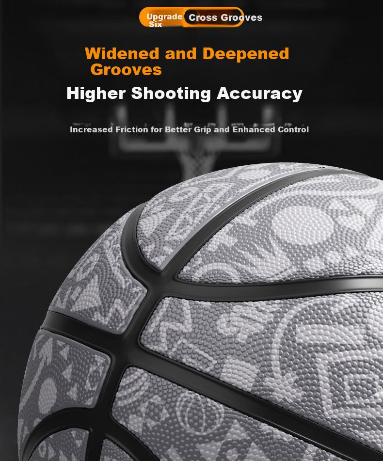Li-Ning Basketball Adult Size 7 Junior Youth Official Indoor Outdoor Standard Non-Slip Wear-Resistant No.7 Basketball 10