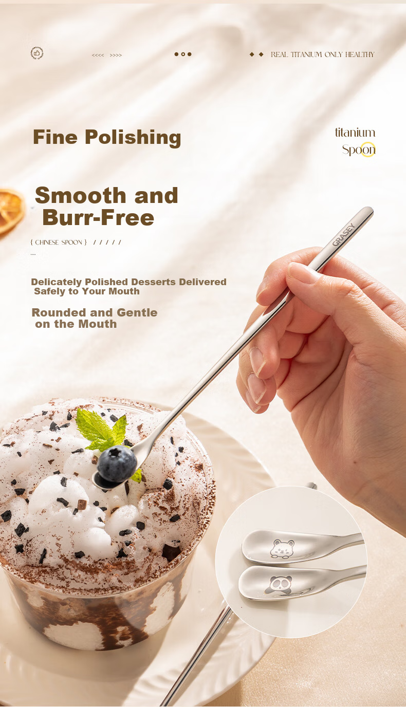 Guangyi 316L Stainless Steel Stirring Spoon Long Handle Coffee Stirrer Honey Spoon GY2660 6