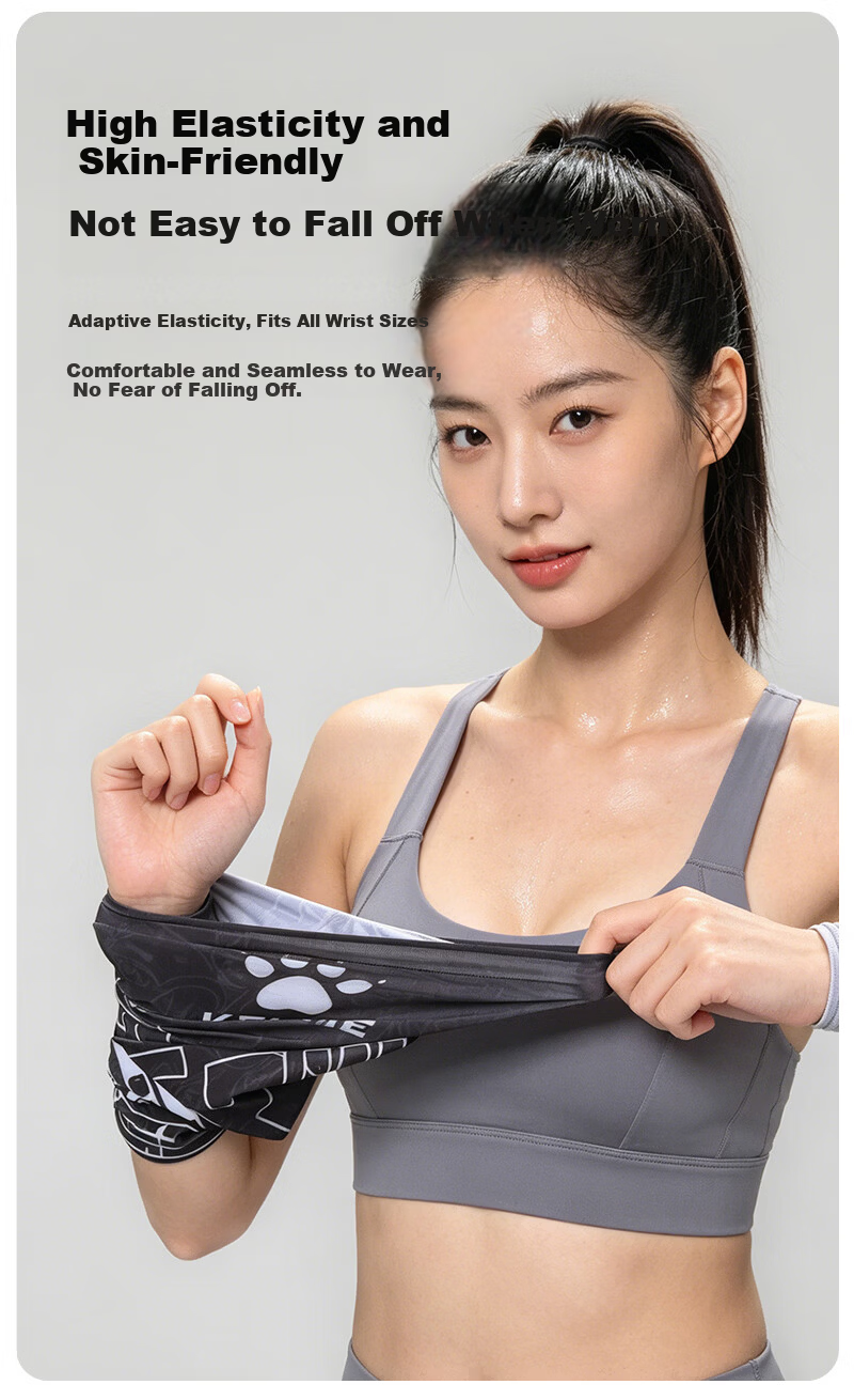 KELME Cooling Sweat Wipe Sports Wristband Unisex Sweat-Absorbing Quick-Dry Running Wrist Towel Fitness Wristband 3