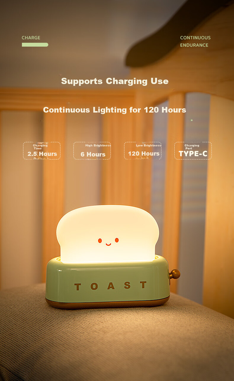 Kongsheng Cartoon Milk Carton Desktop Ornament Year of the Horse New Year's Popular Product USB Rechargeable Silicone Night Light with 3-Level Dimming 11