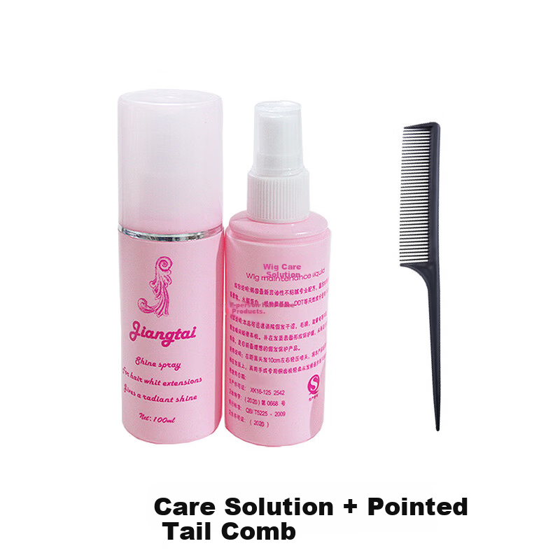 GECOMO Wig Hair Clip Accessory Care Set with Tail Comb and Care Solution Gift 1 Piece 1