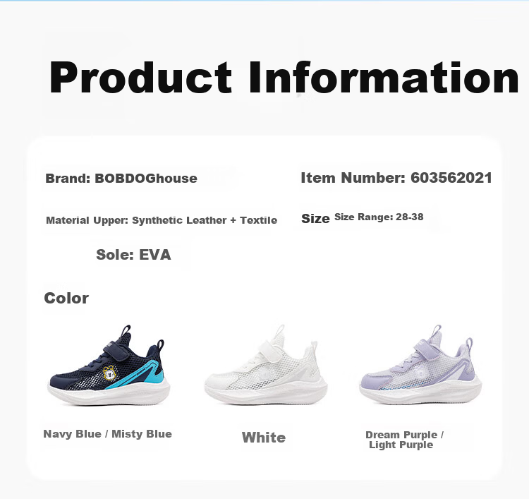 BOBDOG House Kids Summer Casual Shoes Children's Running Shoes Boys Mesh Sports Shoes 603562021 Navy Blue/Misty Blue Size 28 1