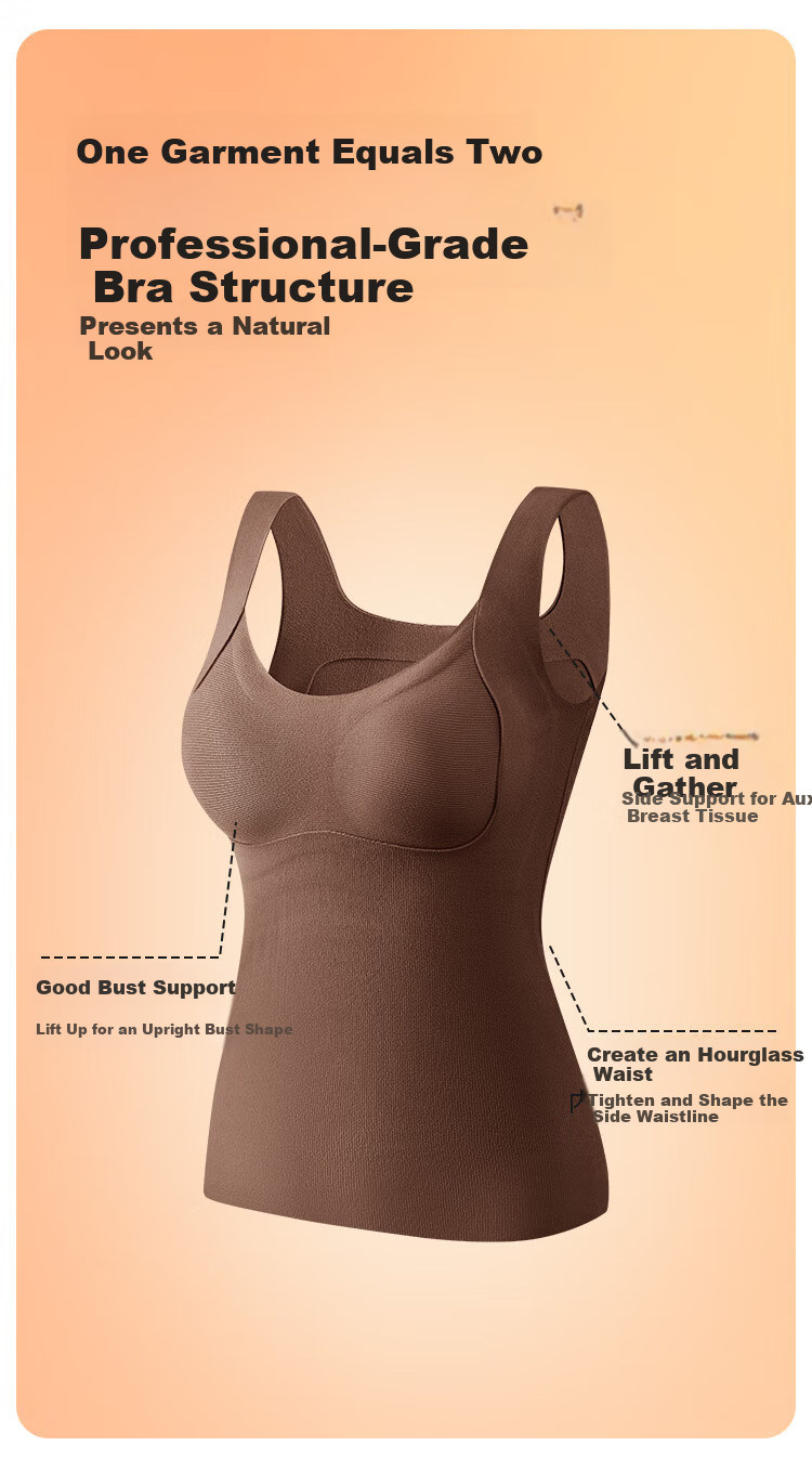 Ordifen Women's Thermal Vest with Chest Pad, Faux German Velvet Fleece Lined Camisole Bra, Seamless Slim Fit Base Layer for Autumn and Winter 6