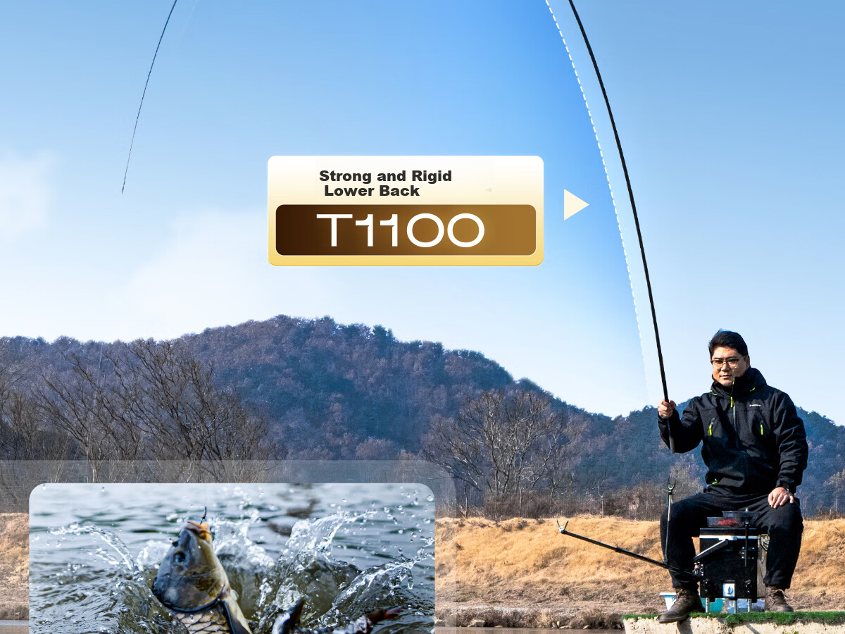 Handing Excellence Small Composite Fishing Rod Ultra-Light Hard Carbon Hand Pole 9m 12