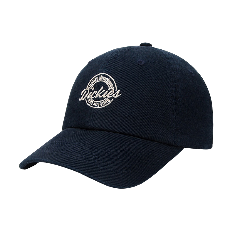 Dickies Embroidered Letter Baseball Cap Soft Top Hat Unisex New Large Head Circumference Slim Face Sun Protection Visor Hat Yellow