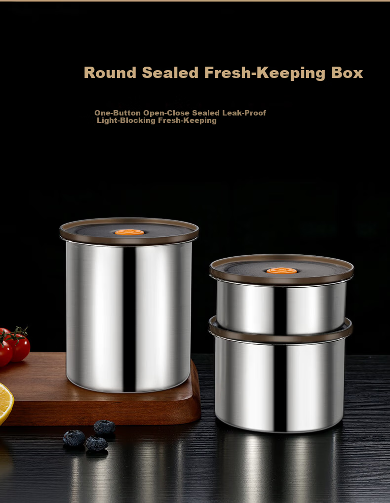 Maxcook (MAXCOOK) 316L Stainless Steel Food Storage Container with Lid, Lunch Box, Bento Box, Refrigerator Sealed Storage Box 1000ml MCFT6465 1