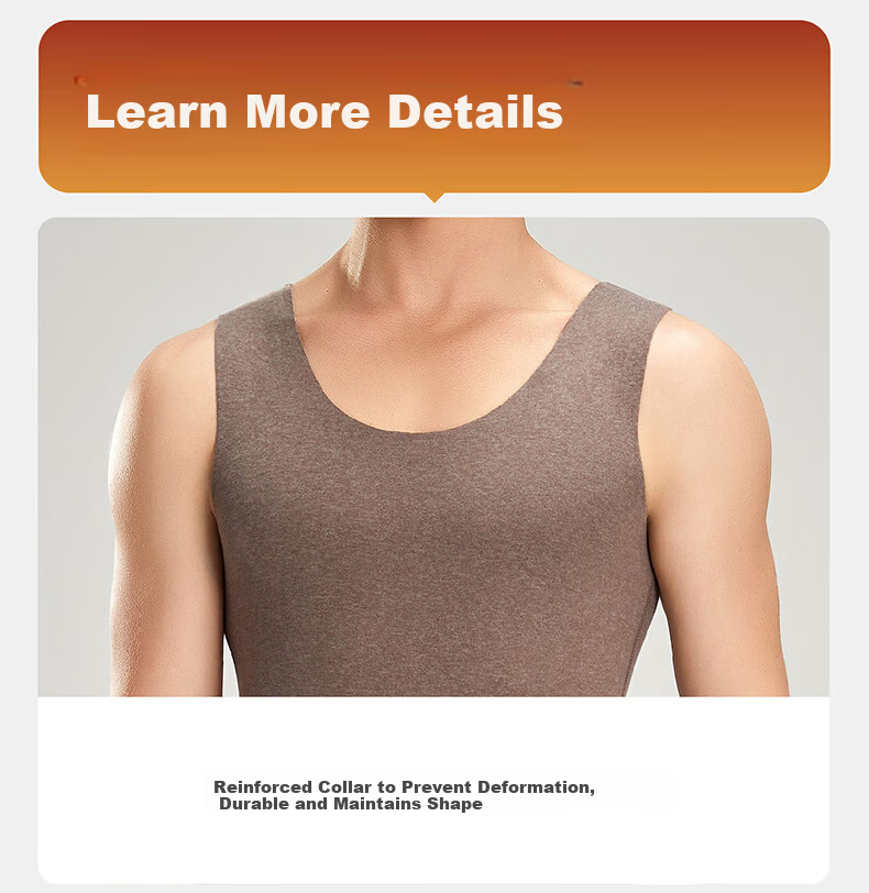 MiiOW 2-Pack Men's Thermal Vest Seamless Modal Mink Wool Base Layer Autumn Winter 2025 New Sleeveless Shirt 22