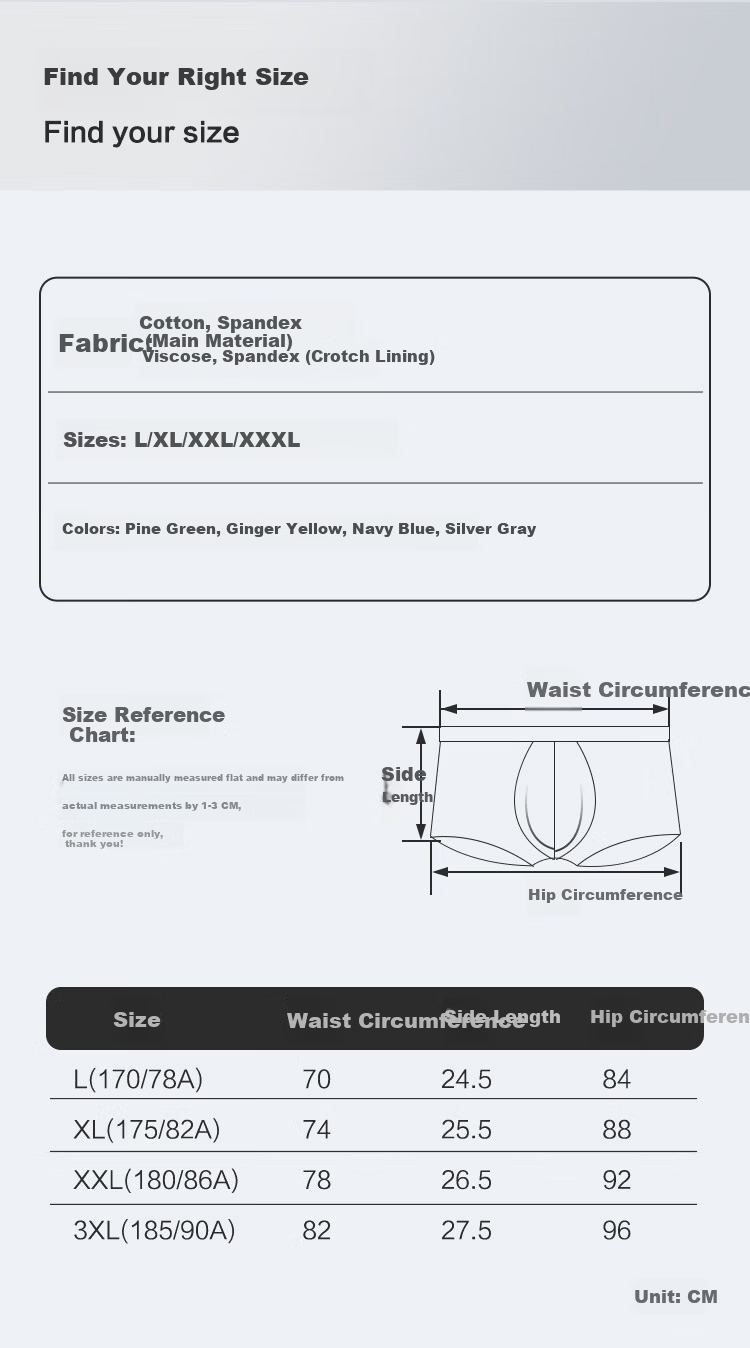 Hongdou Men's Antibacterial Soft Cotton Boxer Briefs Trendy Colorblock Mid-Rise Youth Sports Shorts Set 1 Size 185 8