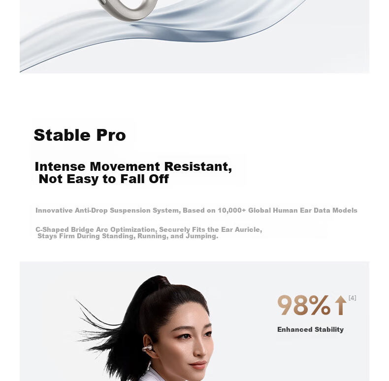 Baseus MC1 Pro AI Translation Bluetooth Earphones [Celebrity Edition] Clip-On Open-Ear Sports Call Noise-Cancelling Bone Conduction for Huawei and Apple Phones 11
