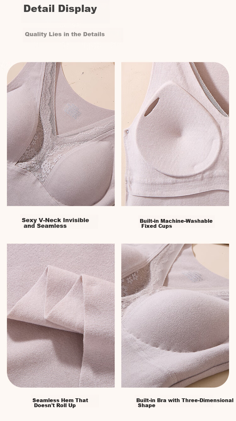 MiiOW Thermal Fleece Heated Warm Vest Women's Lace Padded Bra Tank Top Black 9
