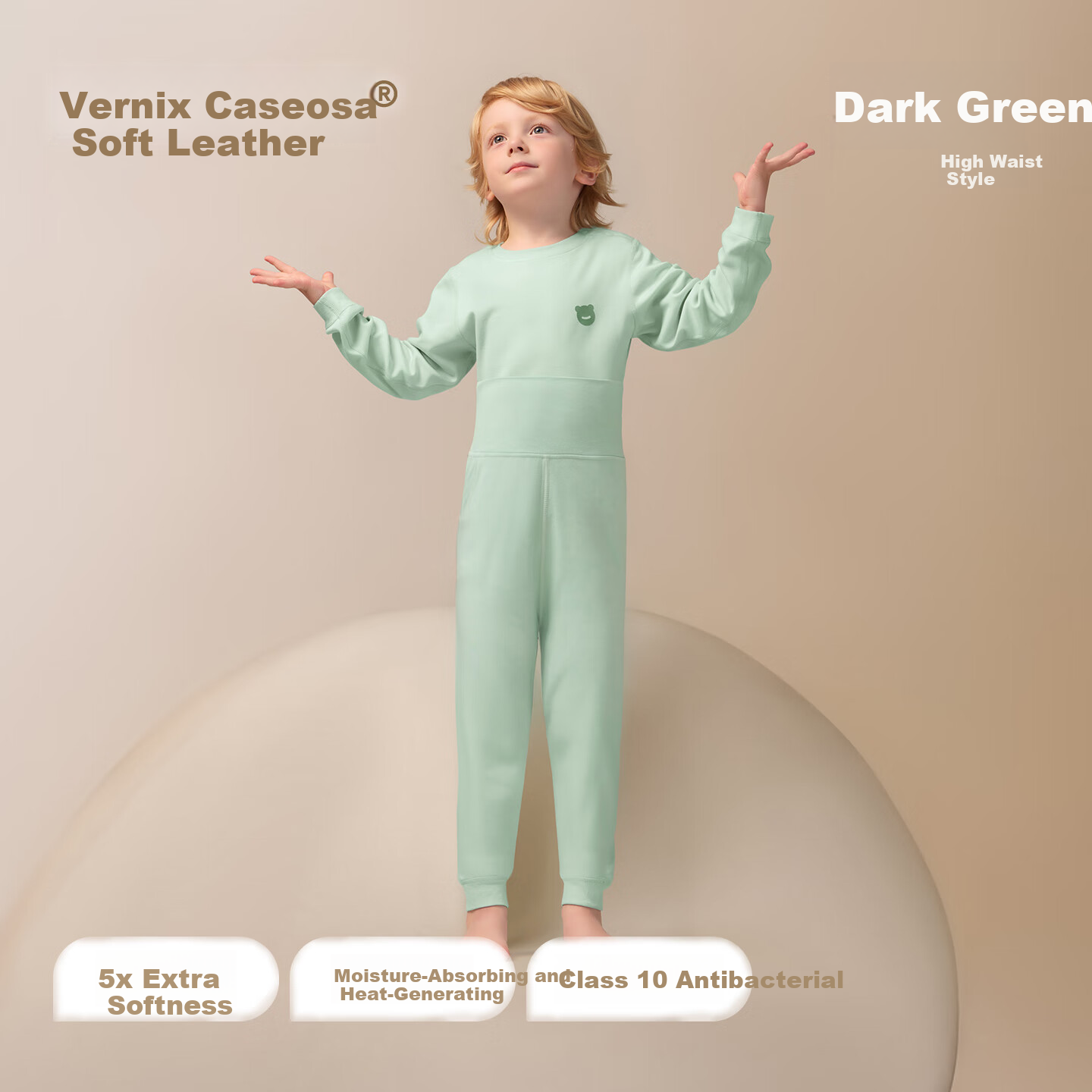 Betis Vernix Caseosa Children's Thickened High-Waist Thermal Underwear Sleepwear Set Autumn Winter Boys Girls New Arrival