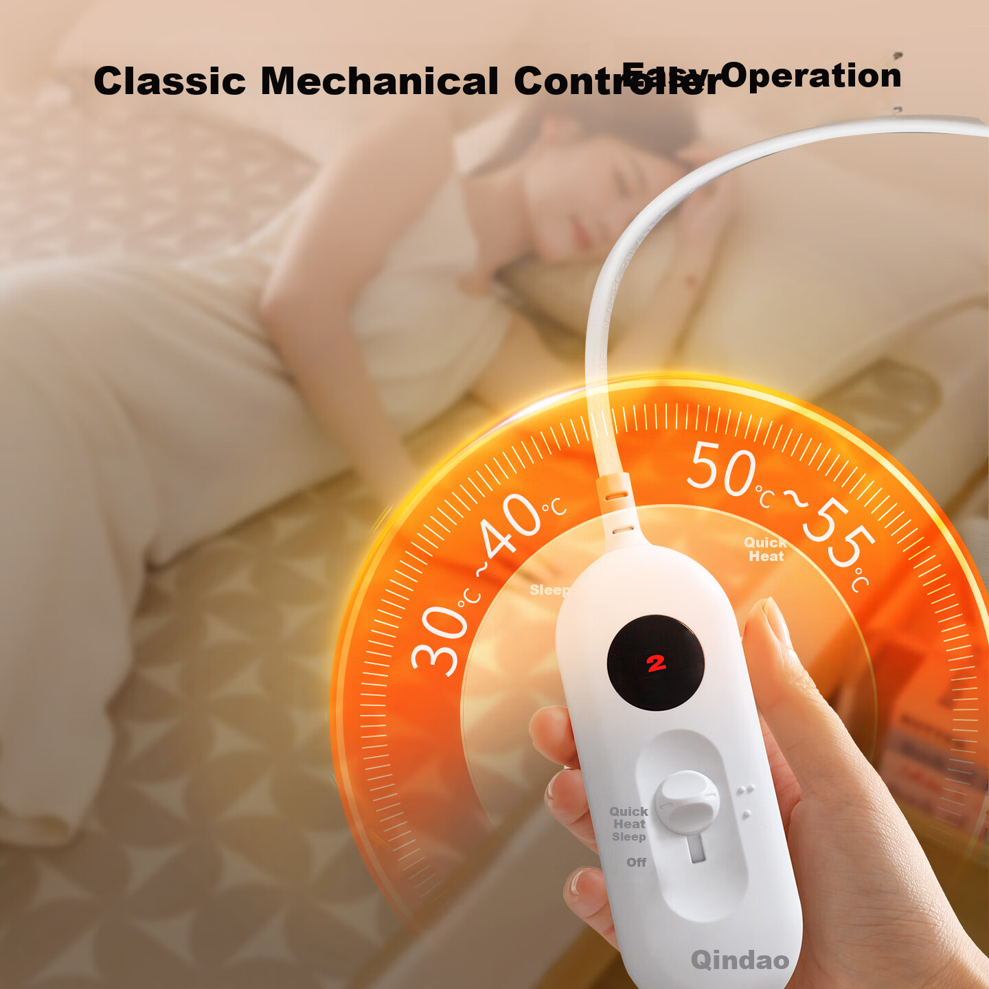 Qindao High-Temperature Power-Off Safety Single-Person Mite Removal Small Dormitory Electric Heating Blanket 1.8*0.8m