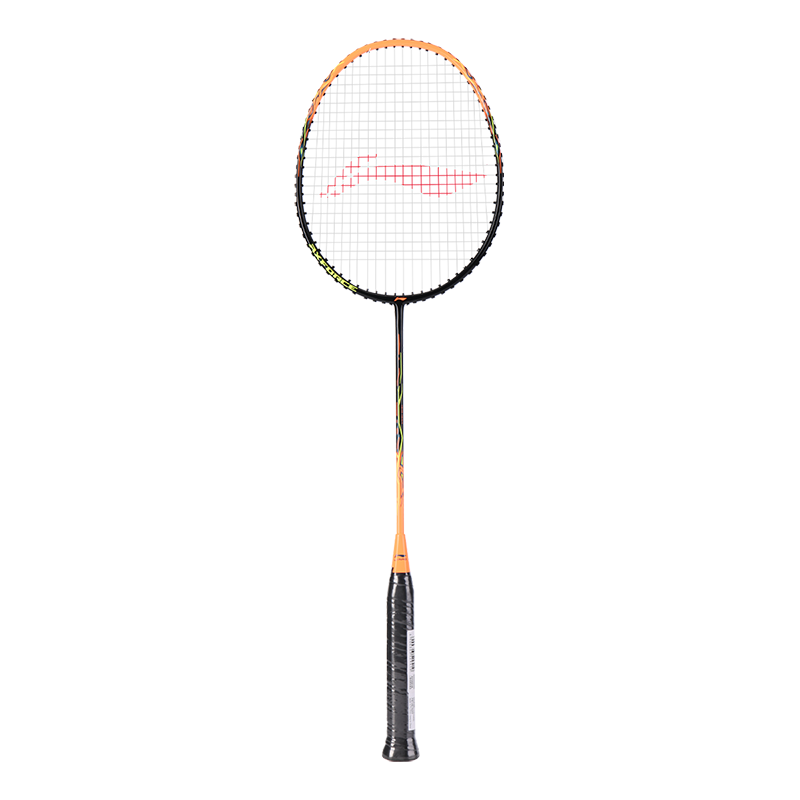LI-NING Thunder 9 Ultra-Lightweight Badminton Racket Set of 2 Carbon Composite Medium Shaft Family Set Orange Purple