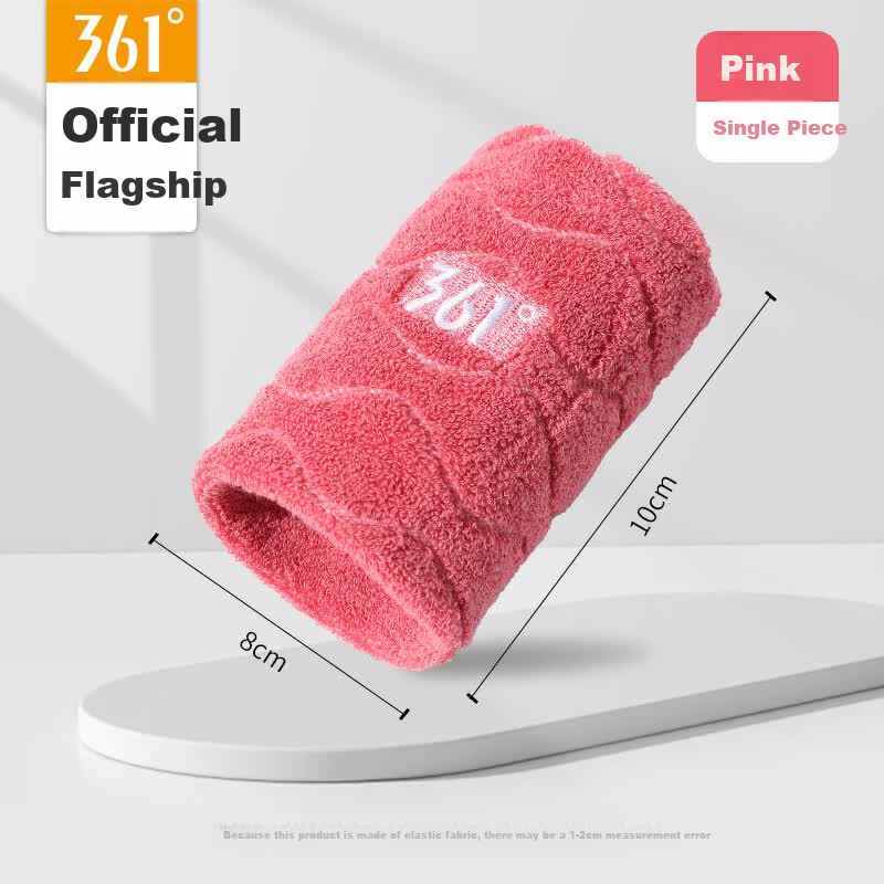 361° Wrist Support Sports Fitness Sweatband Wristband for Badminton Basketball Volleyball Tennis Tendonitis Wrist Injury Sprain Protector Pink