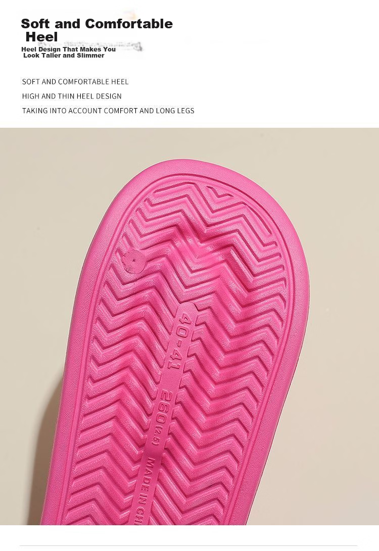 Zhiying Slippers Men Women Home Bath Thick Sole Bathroom Couple Non-slip Black 42-43 8