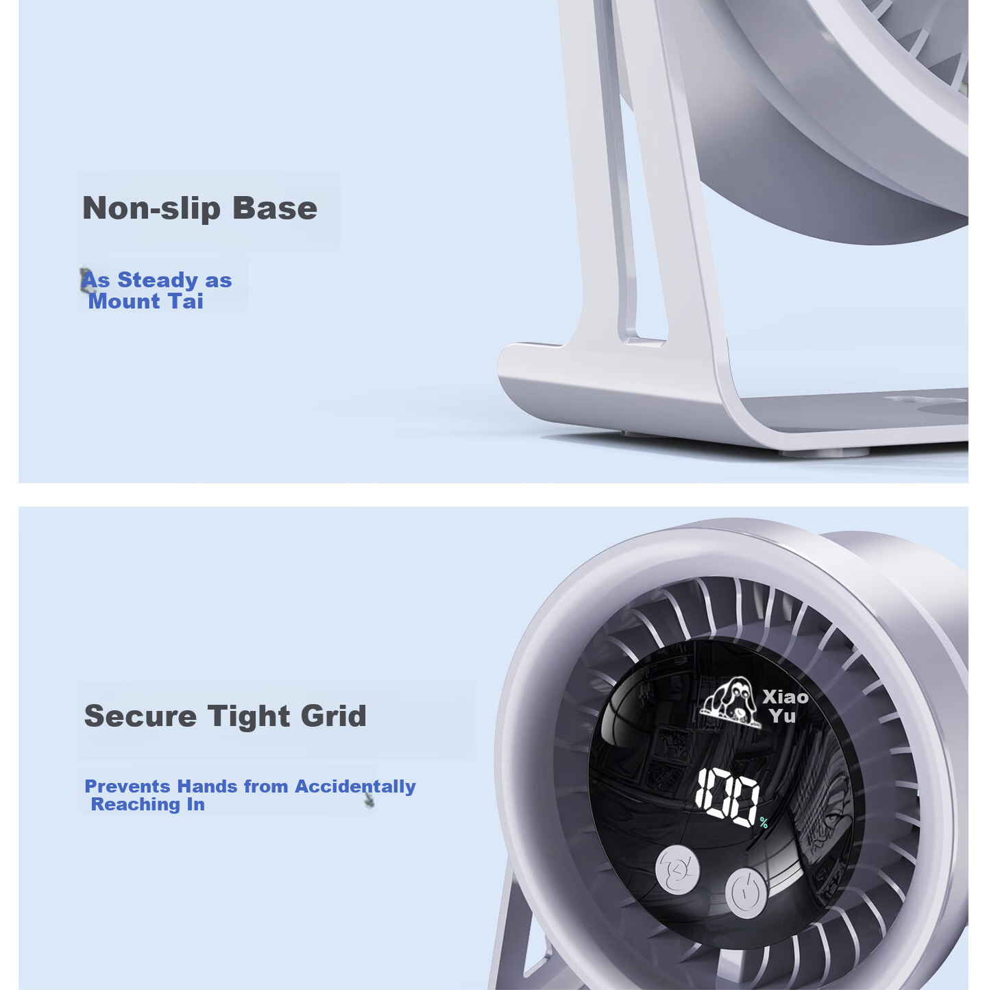 Puppy Desktop Mini Fan / Small Table Fan / Portable USB Desktop Fan Circulation Fan for Home Office Student Dormitory Quick Cooling Quiet Fan Ice Sensation Circulation Fan 30