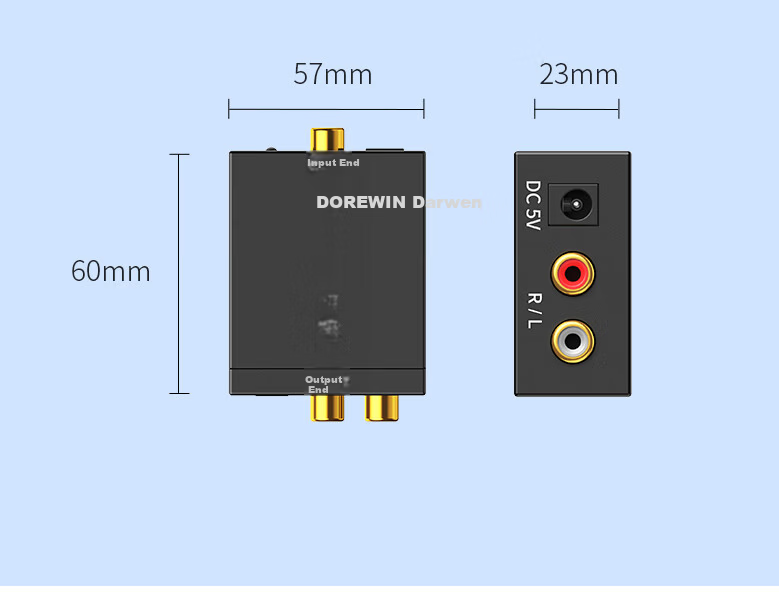 DOREWIN Coaxial Audio Converter Digital Optical to Dual RCA Analog SPDIF 3.5mm to Dual RCA Bluetooth Adapter 16
