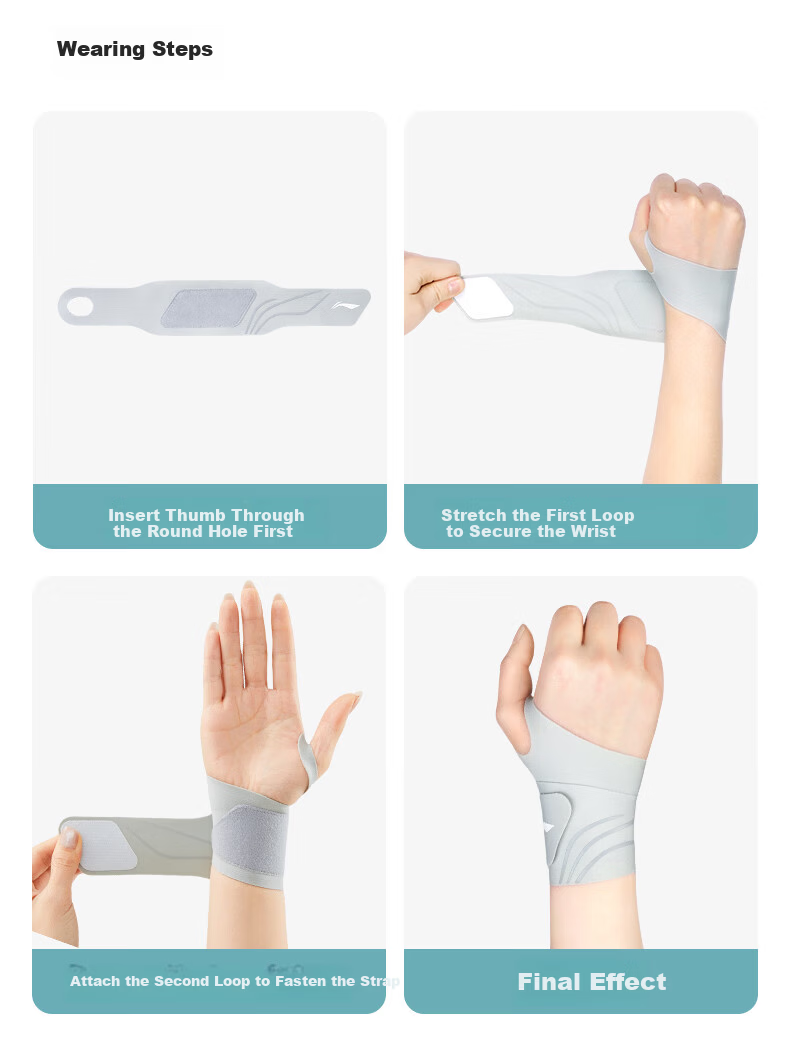LI-NING Wrist Support TFCC Injury Wrist Sleeve Sprain Wristband Badminton Tennis Sports Wrist Joint Tendon Sheath Protector 13
