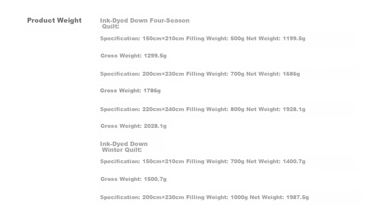 Bellees 90% Duck Down Quilt A-Grade Fabric Antibacterial Autumn Winter Warmth 1000g Filling 39