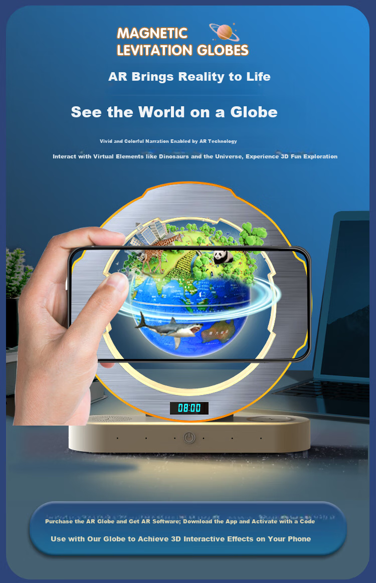 Mi Xiaoshu Magnetic Levitation Globe Children's Toy Boys Girls Children's Day Junior High Birthday Gift Bean Bag AI Smart 15