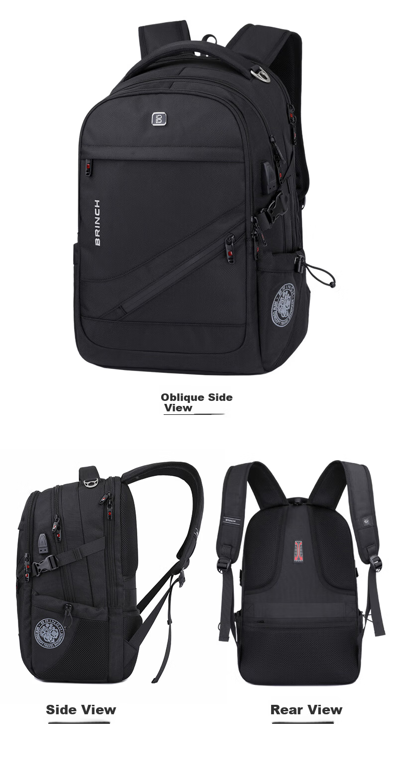 BRINCH Backpack, Laptop Bag, 14/16 Inch Large Capacity, Travel Business Backpack, School Bag 18