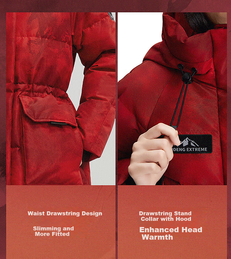 Bosideng Off-Season Women's Thickened 90% Goose Down Hooded Fashion Versatile Casual Jacket 10