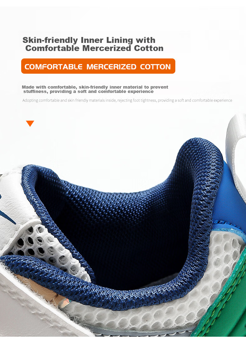 Double Star Kids Casual Summer Breathable Single Mesh Children's Sneakers School Student White Shoes Boys Sports Shoes Gray Blue Size 30 8
