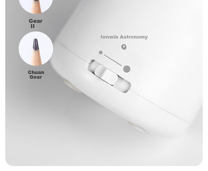 Astronomy Elementary School Fully Automatic Electric Pencil Sharpener for 6-8mm Diameter Large Triangular Pencils Children's Electric Pencil Sharpener Stationery White S8813-2 13