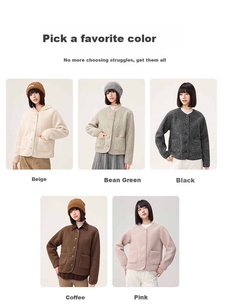 Snow Flying Women's Short Spring Jacket New Small Fragrance Fleece Top Black L (120-140 Jin) 11