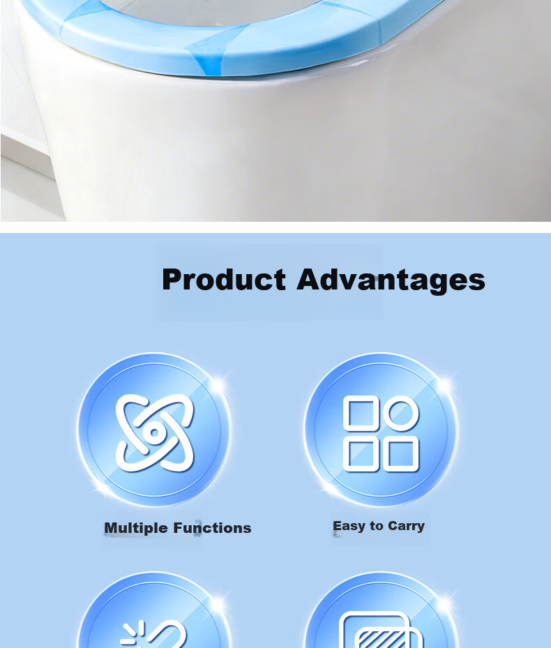 BWNK Hotel Disposable Toilet Seat Covers Travel Portable Full Coverage Sanitary Barrier Film Pink 2