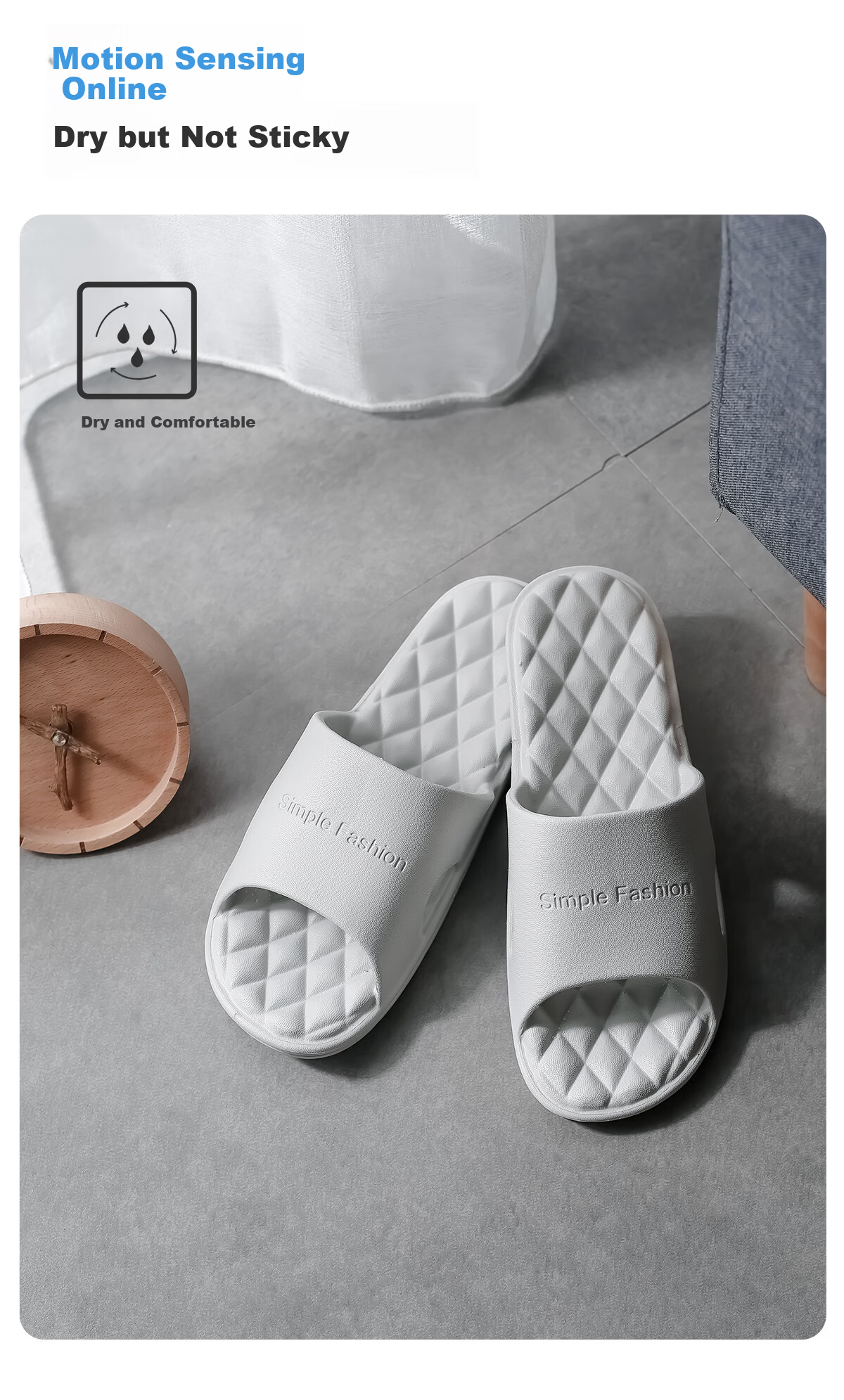 TZLDN Foldable Travel Slippers for Women, Business Trips, Outdoor Use, Hotel Stays, Men's Home Bathroom Non-Slip Couple Antibacterial Sandals for Wome 6