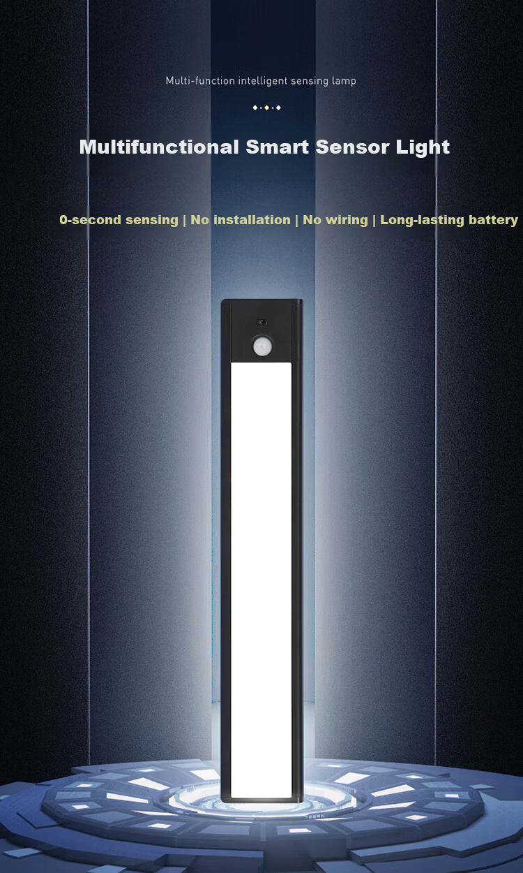 Datouren Motion Sensor Light Strip, Hallway Night Light, Bedroom Human Body Sensor Light, Bedside Lamp, Hallway Entrance Light, Cabinet Rechargeable Light 1