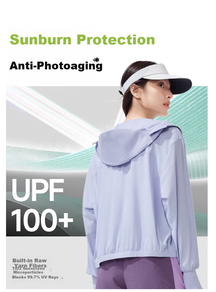 Beneunder Women's Sun Protection Clothing, Summer Cool-Feeling Quick-Dry Sun Protection Garment, Outdoor Sports UV-Resistant Jacket AL825 5