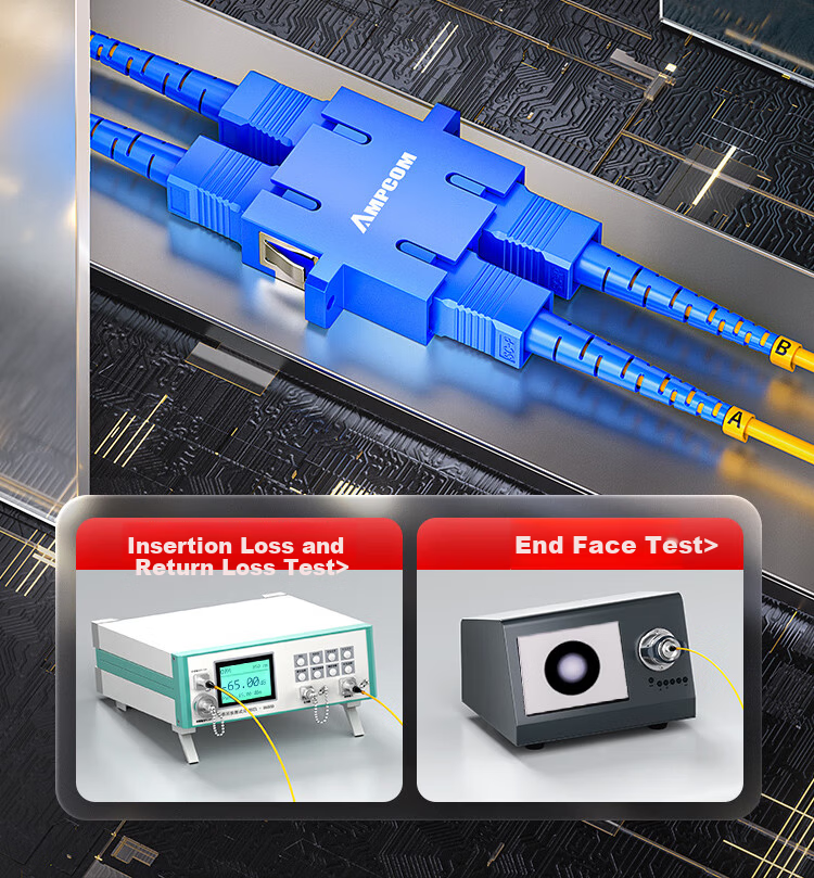 AMPCOM Fiber Optic Patch Cable Telecom Grade Single-mode Single Core 2.0mm SC-SC 9/125μm FTTH Fiber Optic Cable for Optical Transceiver 2 Meters ASM2SC1202 15