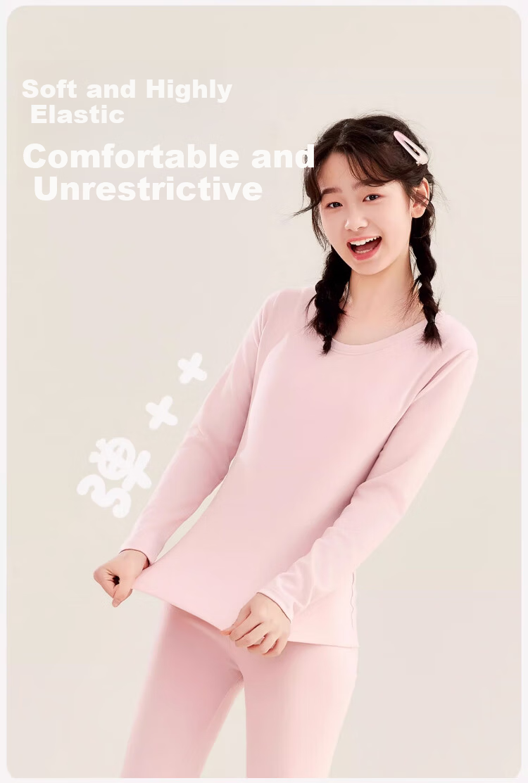 Langsha Junior High School Girls Autumn Winter Cotton Antibacterial Thermal Underwear Set for Teenagers and High School Students 12