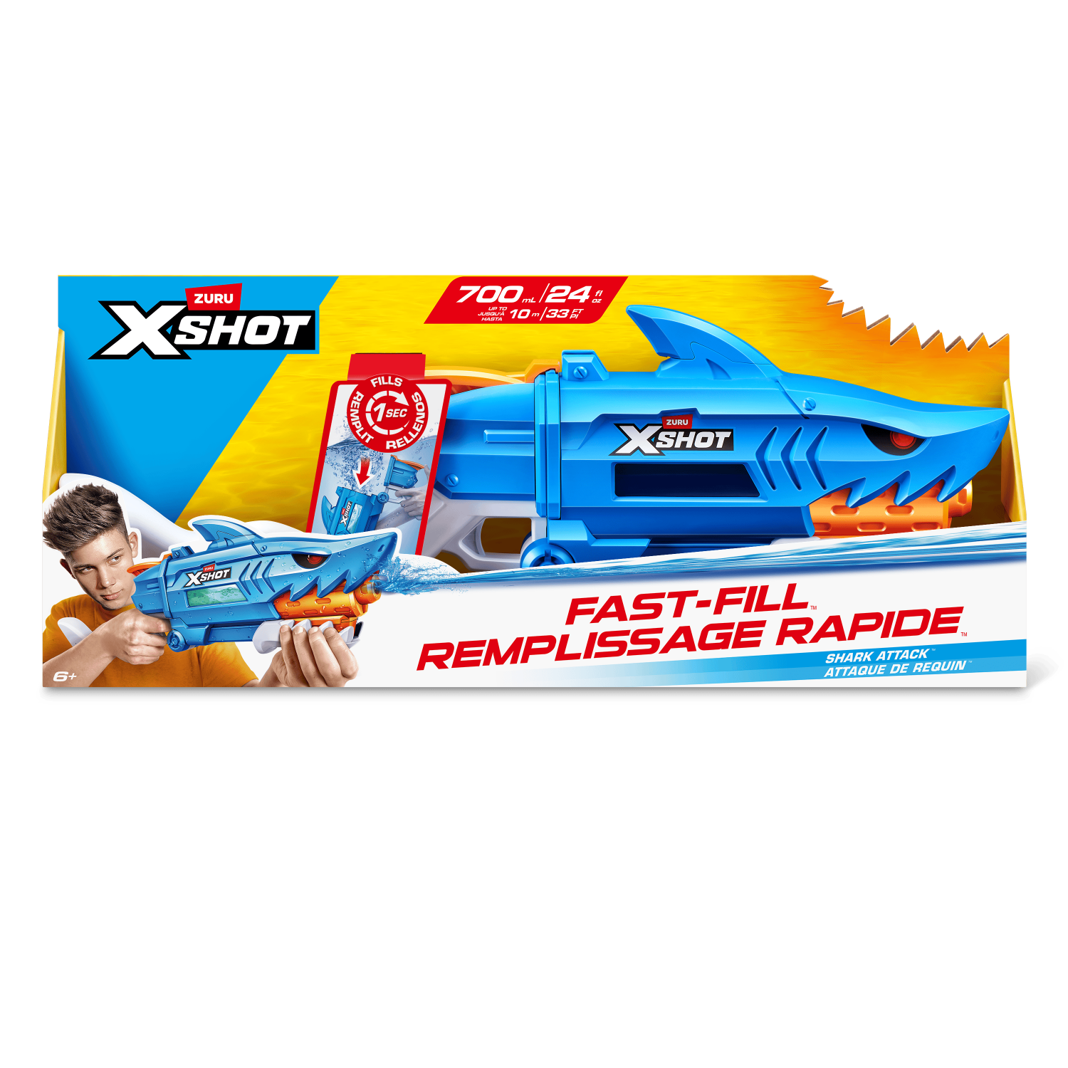 ZURU X Special Ops Little Shark Fast Charging Water Gun Cool Animal Shape Boys Girls Children's Day Gift