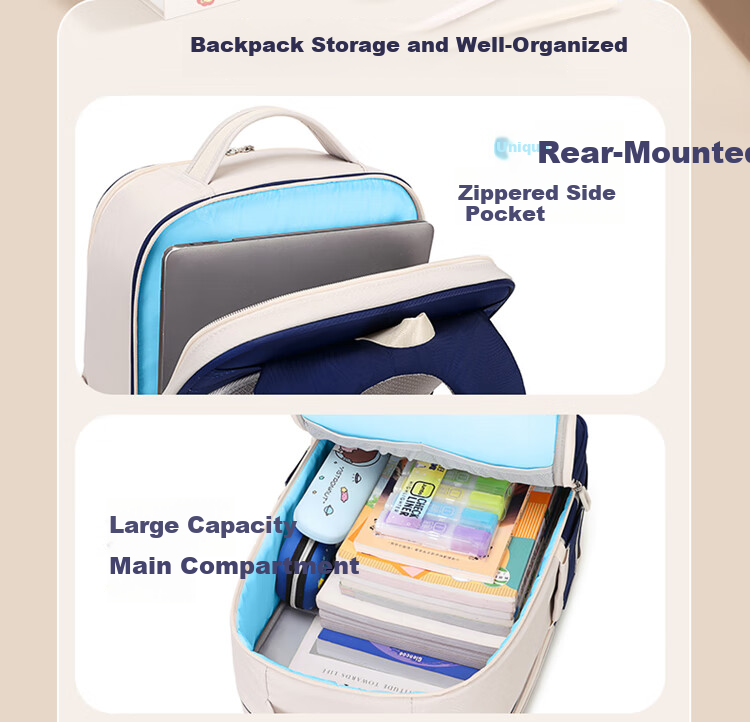 COOLBABY Schoolbag for Primary School Boys And Girls Grades 1-3 Children's Spine-Protecting, Load-Reducing, Pressure-Relieving Large Capacity Backpack 9