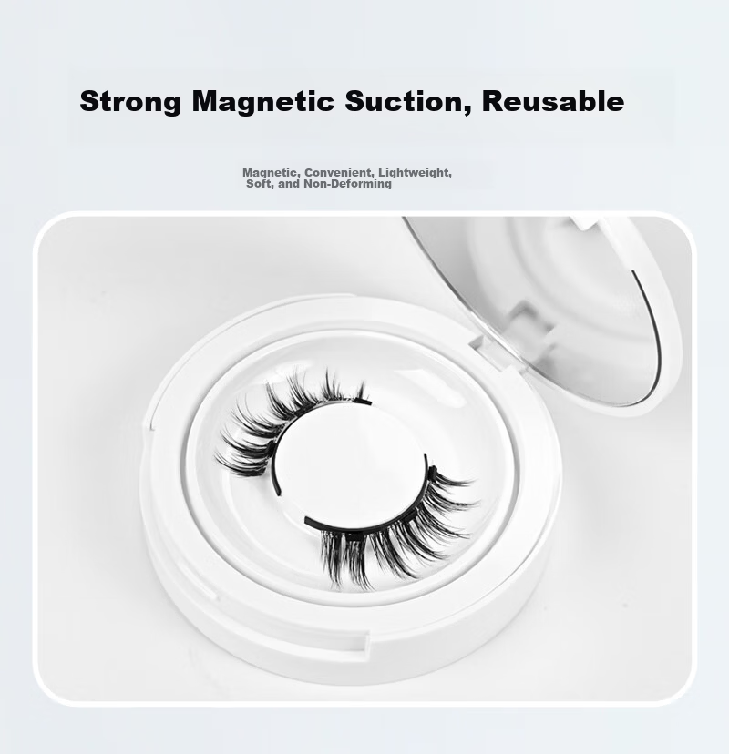 Yushang Jiaren Glue-Free Magnetic False Eyelashes for Women Natural Camellia Little Devil Soft Stem Full Strip New Year Gift 5