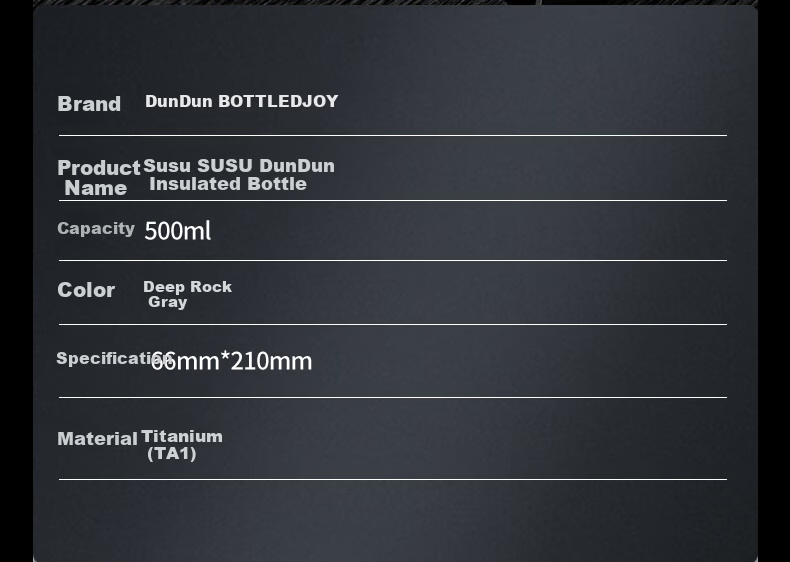 Dundun Pure Titanium Insulated Large Capacity Water Bottle for Men and Women High-End Titanium Tea Cup Stylish Portable Titanium Water Bottle 11